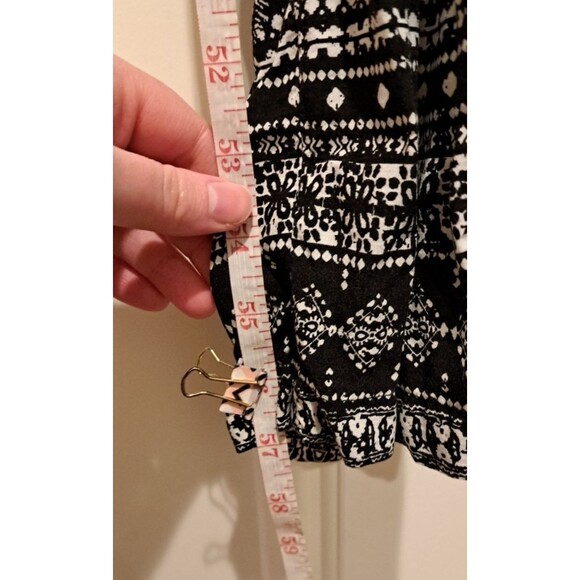 Anthropologie l Hei Hei Rhodes Gray Black Patterned Jumpsuit Keyhole Back XS - Picture 7 of 15